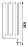 Topné těleso, spirála pro saunová kamna SW80 (E), 2600W/230V CY10-0014L