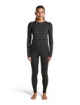 Dámské merino spodky ICEBREAKER Wmns Merino 260 Tech Vertex High Rise Leggings AlpGeo, Black/Snow/J velikost: L