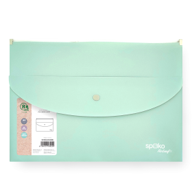 Spoko ReLeaf obálka se zipem, kapsa s drukem, A4, PP, SoftTouch, zelená - 6ks