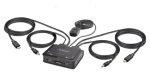 StarTech USB-C KVM switch černá / KVM switch / 2 porty / max. 5120 x 1440 px / kabely v balení (C2-D46-UC2-CBL-KVM)