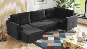 FRONTI Sedací souprava RUTAR šedá - DREAM VELVET 202.13