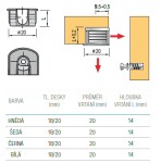 Italiana Ferramenta excentr policový barva: šedý (15017)