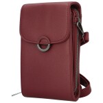 Stylová dámská koženková crossbody kapsa Gabrisa, vínová