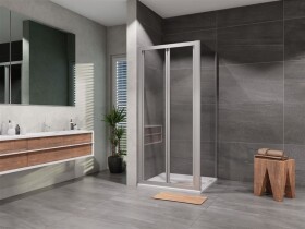 Lansanit - Sprchový kout obdélník shrnovací Elisa 800x900, chrom, čiré sklo LAN03007/LAN05019
