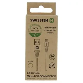 Swissten 71504300ECO USB/MICRO USB, 1,2m, bílý
