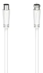 Hama Anténní kabel F-anténní zásuvka bílá / Anténní kabel / 90 dB / 1,5 m / 75 ohm (002050610000)