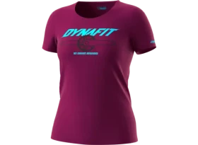 Dynafit Graphic Co W S/S Tee vínová - Dynafit Graphic Cotton Women dámské triko Beet Red NO ENGINE vel. 40/34