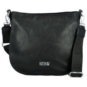 Trendy dámská koženková crossbody kabelka Candelis, černá