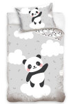 Povlečení do postýlky Panda na Obláčku