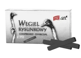 Easy Uhly na kreslení / Uhel / sada 12 ks / 65x10x10 mm (5907640895810)