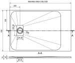 MEXEN - Hugo sprchová vanička obdélníková SMC 90x70, černá 42707090