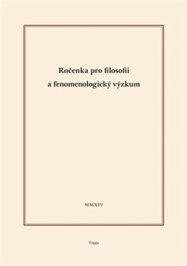 Ročenka pro filosofii fenomenologický výzkum 2014
