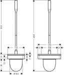 AXOR - Universal WC štětka s držákem, chrom 42835000