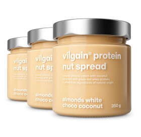 Vilgain Cheat Spread – 3× mandle s bílou čokoládou a kokosem 350 g