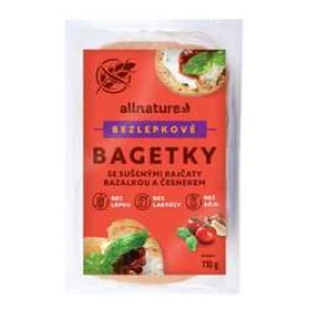 Allnature Bezlepkové bagetky se sušenými rajčaty, bazalkou a česnekem 110 g