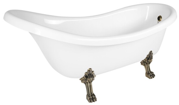 POLYSAN - RETRO volně stojící vana 174,5x82x80,5cm, bílá, nohy bronz 43388