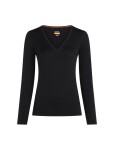 ICEBREAKER Wmns Merino 200 Oasis LS V Neck, Black velikost: S