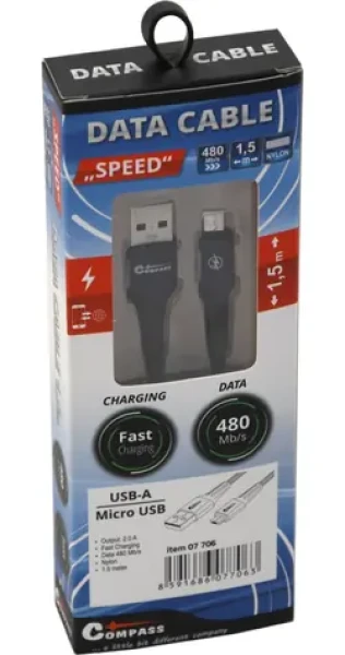 Compass SPEED nabíjecí kabel USB-A - micro USB / Nabíjecí kabel / 1,5 m
