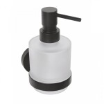 SAPHO - X-ROUND BLACK dávkovač mýdla 200ml, mléčné sklo, černá mat XR103B