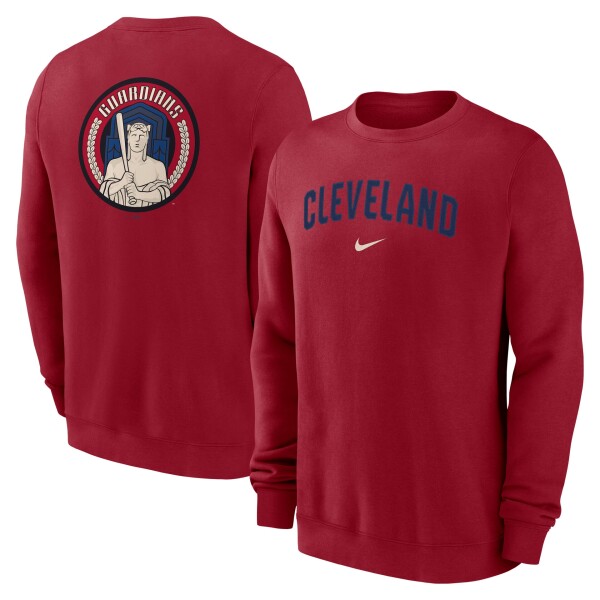 Nike Pánská mikina Cleveland Guardians MLB City Connect 2-Hit Club Crew Velikost: 2XL