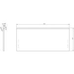 MEXEN - Orio čelo pro koupelnovou skříňku 100 x 43,5, grafit mat 91A10-1000-470-1-66