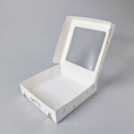 Dortisimo Vánoční krabice na cukroví bílo-zlatá nepromastitelná (20 x 20 x 5 cm)