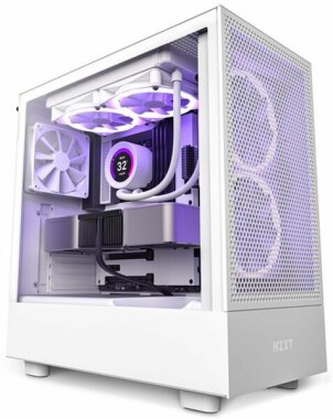 NZXT H5 Flow edition bílá / E-ATX / 1x USB 3.2 + 1x USB-C 3.2 / 3.5mm Jack / 2 x 120mm (CC-H51FW-01)