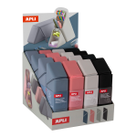 APLI silikonový penál UP NORTH, s dělením, displej, 16 ks, mix barev