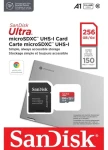 SanDisk Ultra microSDXC 256GB + adaptér / Paměťová karta / Class 10 / UHS-I / čtení: až 140 MB/s (SDSQUAC-256G-GN6FA)