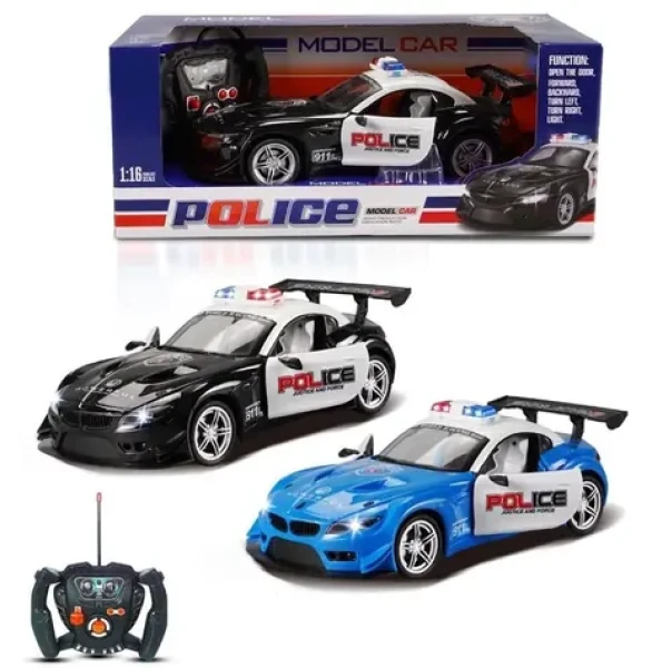 Autíčko policie R/C se světlem, otevírací dveře