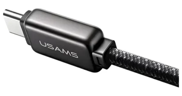 USAMS SJ743 černá / Datový kabel / USB-C - Lightning / 30W / 1.2m (SJ743USB01)