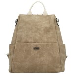 Trendy dámský koženkový kabelko-batoh Laionel new, taupe