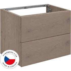 CERANO - Koupelnová skříňka pod umyvadlo Adele - TIP-ON otevírání - dub Cannolo Cremona - 70x60x44,8 CER-051808