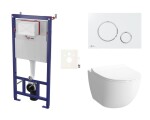 Cenově zvýhodněný závěsný WC set SAT do lehkých stěn / předstěnová montáž + WC SAT Infinitio SIKOSSINF70K SIKOSSINF70K