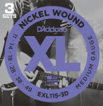 D'Addario EXL115-3D Blues/Jazz Rock - .011 - .049