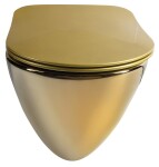 SAPHO - PAULA závěsná WC mísa, 35,5x50cm, zlatá TP325-AK00