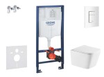 GROHE - Rapid SL Set předstěnové instalace, klozetu Arkas I a sedátka softclose, tlačítko Skate Cosmopolitan, alpská bílá SANI11BA3115