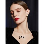 Náušnice s perlou Marta, stříbrné zapínání, Zlatá Bílá