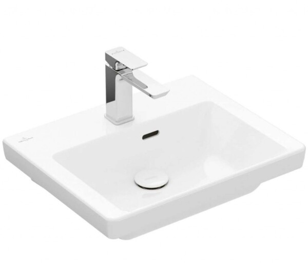 VILLEROY & BOCH - Subway 3.0 Umývátko nábytkové 50x40 cm, s přepadem, otvor pro baterii, CeramicPlus, alpská bílá 4370FFR1