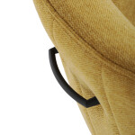 Židle jídelní a konferenční, žlutá látka, černé kovové nohy, otočný mechanismus