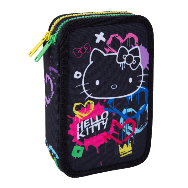 Colorino penál Jumper 2, Hello Kitty Neon Black, plný, PES