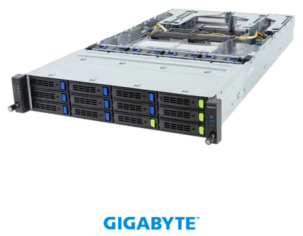GIGABYTE R283-S93-AAF1 / Server / 2U / Intel Xeon Scalable 5./4. gen / 12x 3,5"/2,5" / 2x 2400W (6NR283S93DR000ABF1)