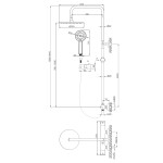 INVENA - Sprchový sloup zlatá AU-16-009-X