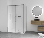 CERANO - Sprchový kout Lantono L/P - 8 mm - Soft-Close - chrom, transparentní sklo - 170x90x195 - posuvný CER-432292