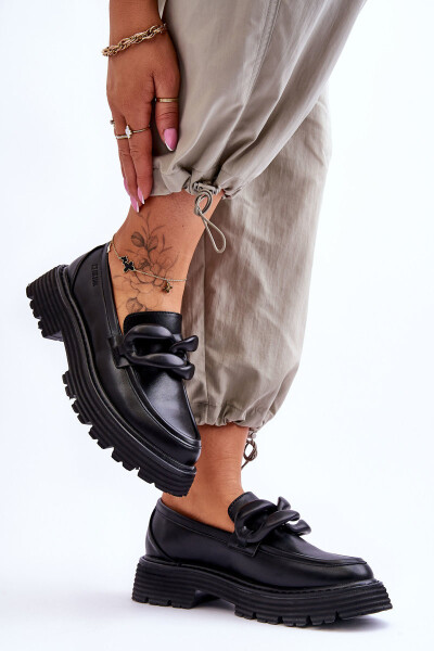 Kožené mokasínové boty Big Star LL274580 Černe 37