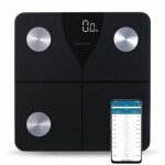 Salente SlimFit černá / osobní diagnostická fitness váha / 180kg /Bluetooth (8595683203111)