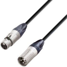 AH Cables KM3FMBLK XLR propojovací kabel [1x XLR zásuvka - 1x XLR zástrčka] 3.00 m černá - Adam Hall 5 Star Series K5MMF0300