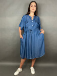 HOSH Košilové šaty Tamira Velikost: UNI, Barva: Modrá
