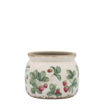 Chic Antique Keramický obal na květiny Fraises Ø 9,5 cm, multi barva, keramika