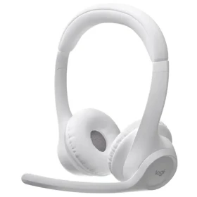 Logitech Zone 300 bílá / bezdrátová sluchátka s mikrofonem / BT (981-001417)